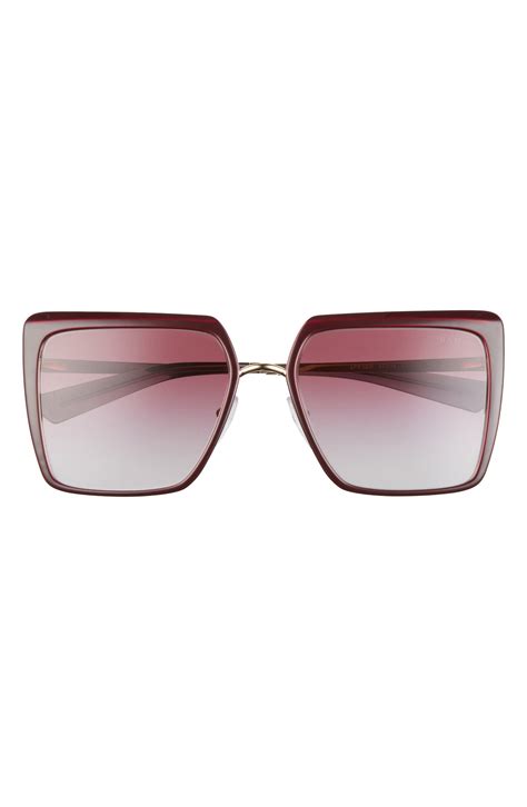 Prada 57mm Gradient Square Sunglasses 